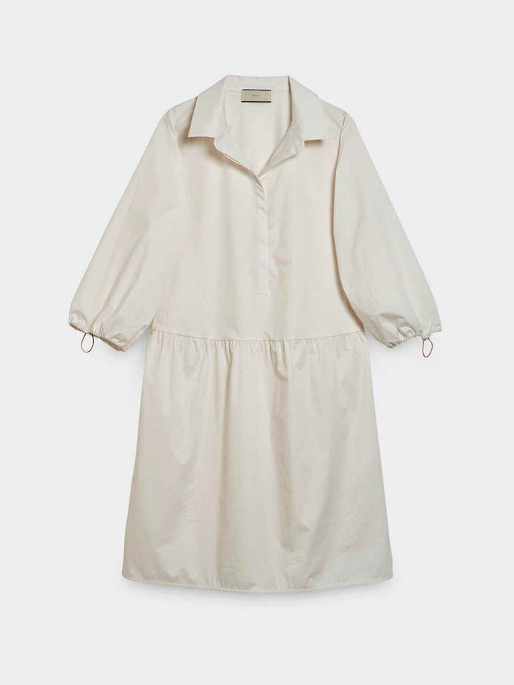 Poplin Dress with Sleeve Elastic - SPOON