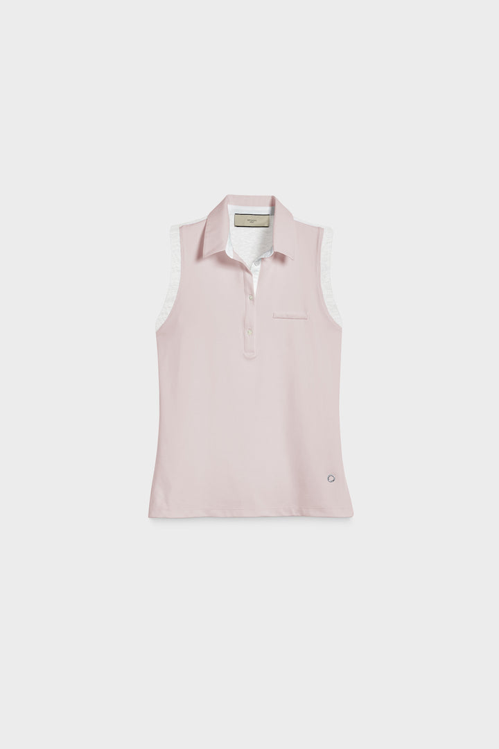Active Polo Top with Button Tape