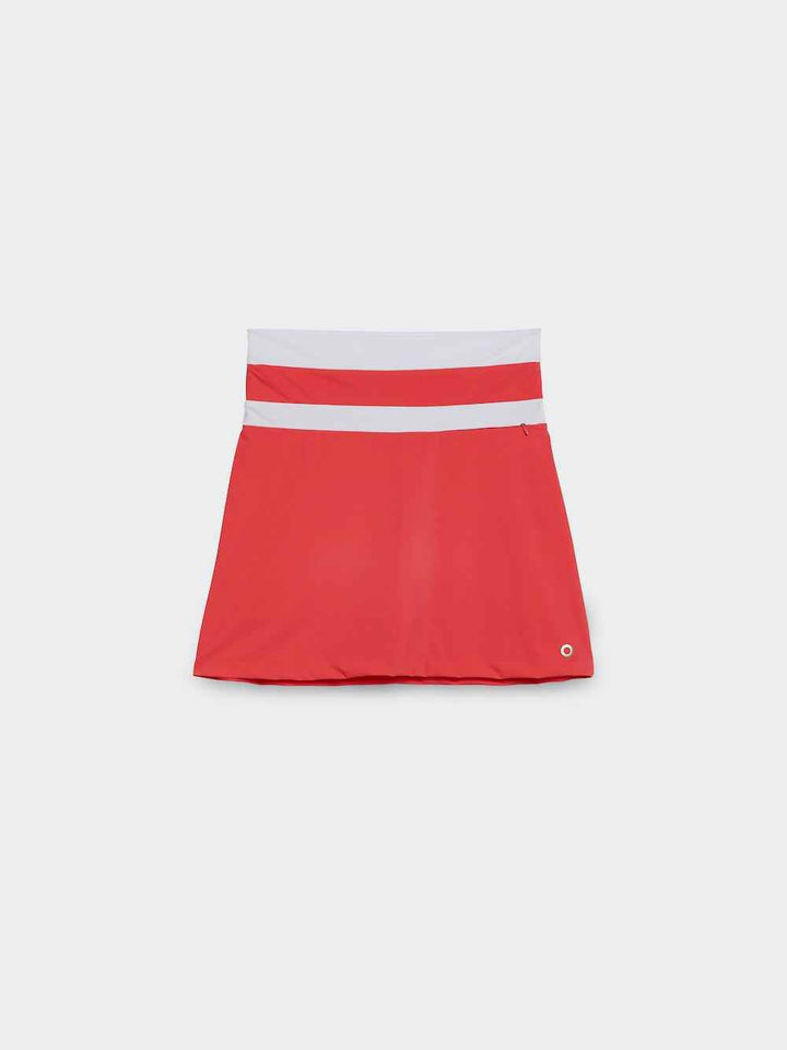 Contrast Skirt with Zipper Pocket - SPOON