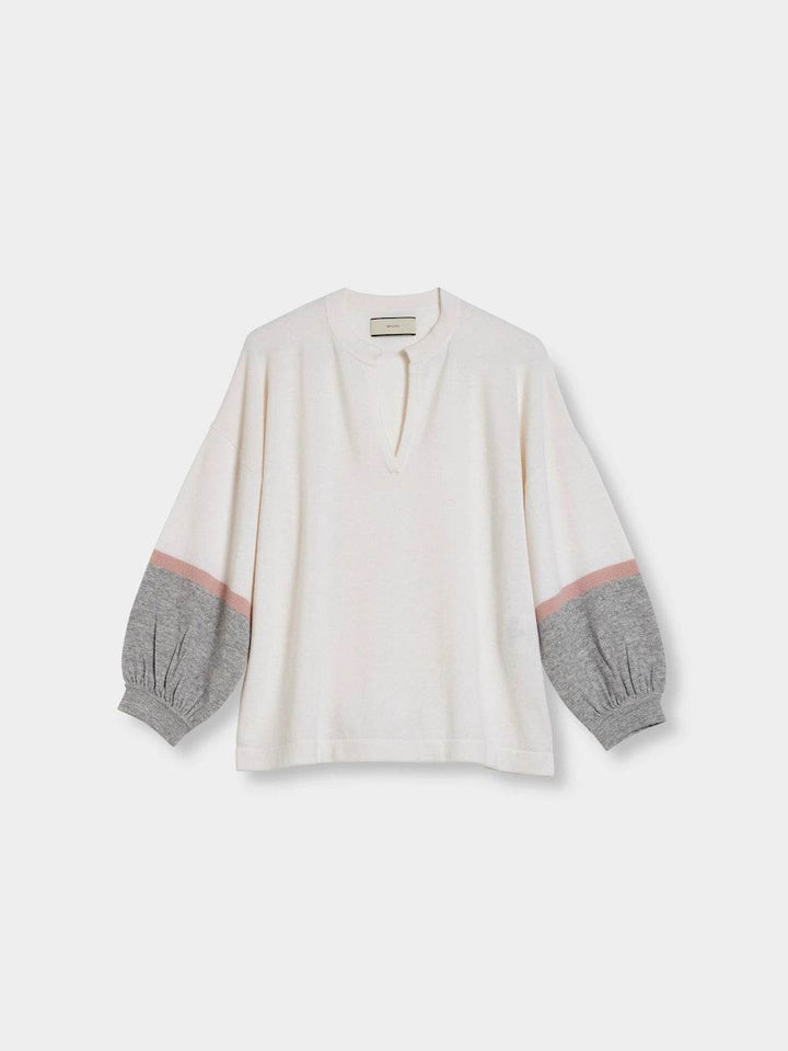 Contrast Sleeves Wool-Cashmere Sweater - SPOON