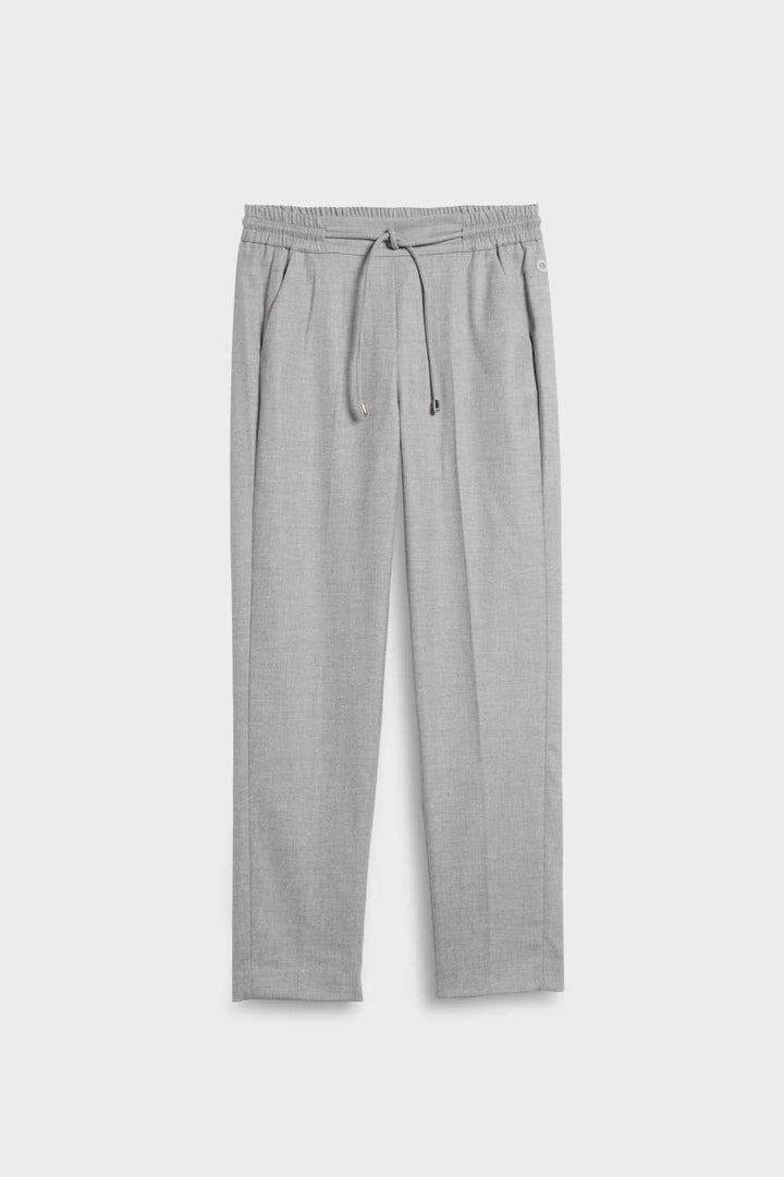 Flannel Pants with Faux Leather Strings - SPOON