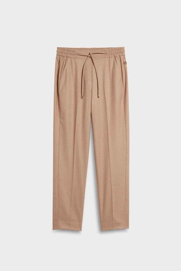 Flannel Pants with Faux Leather Strings - SPOON