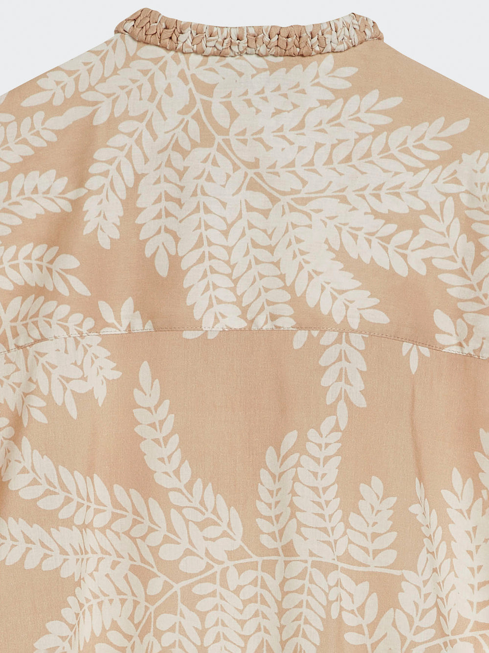 Floral Print Batiste Blouse with Macrame Collar - SPOON