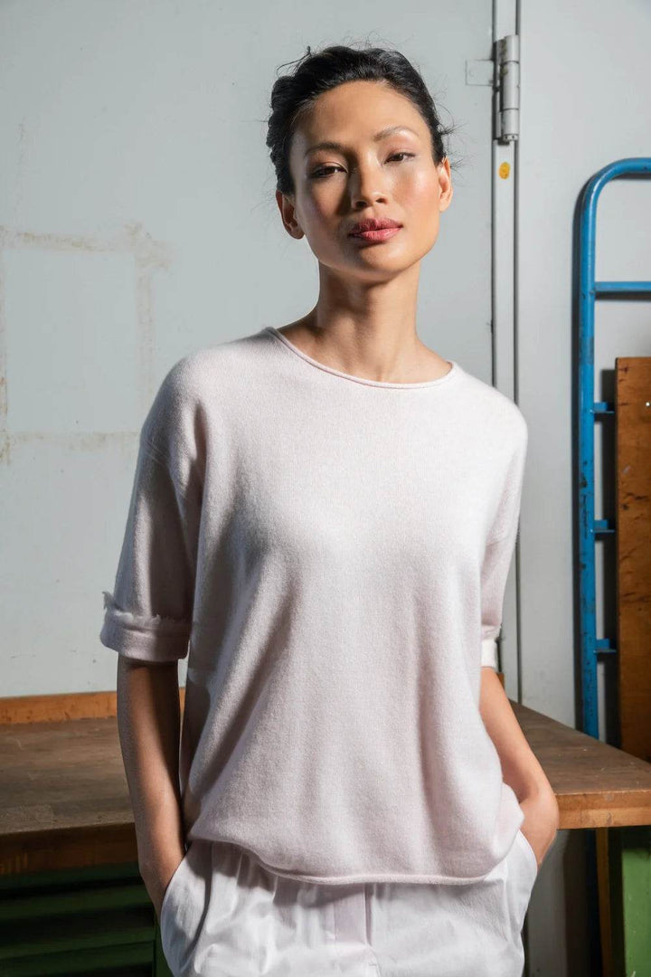 Fringe Short Sleeve Cashmere - SPOON