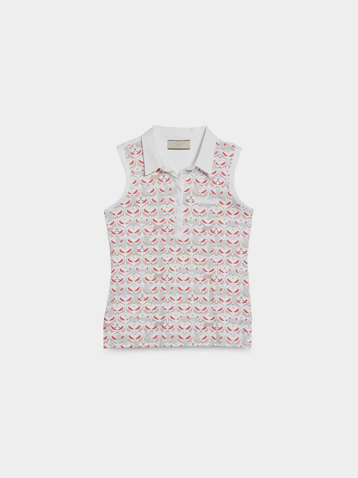 Geo Print Triangle Polo Top - SPOON