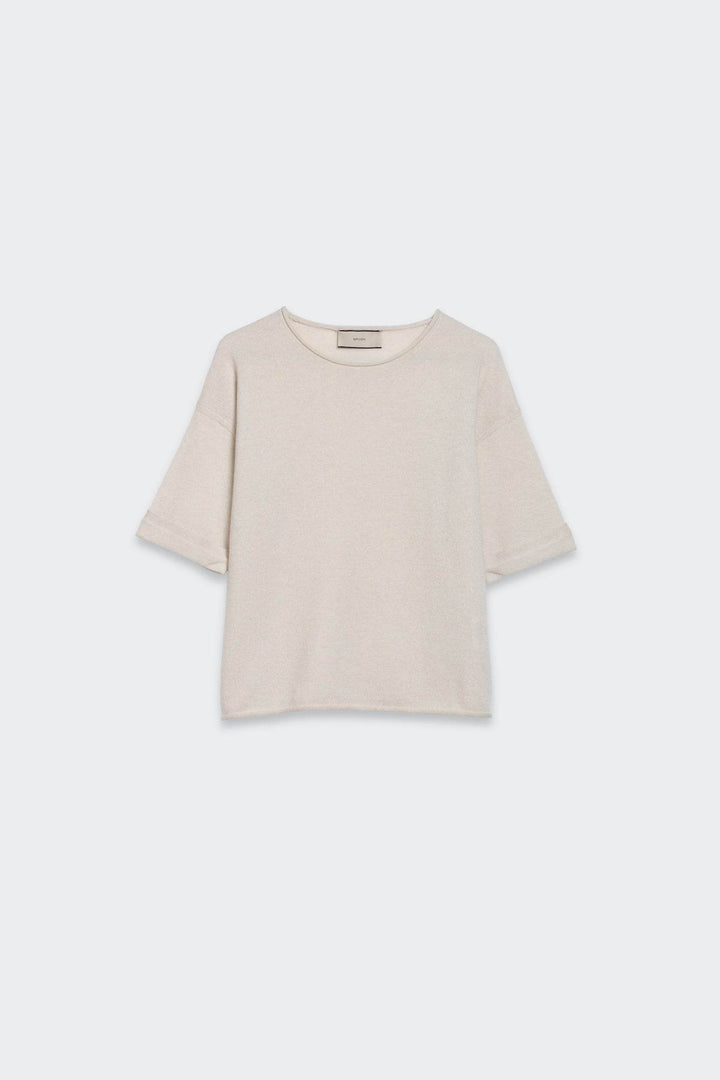 Reversed Knit Details Cashmere Sweater - SPOON