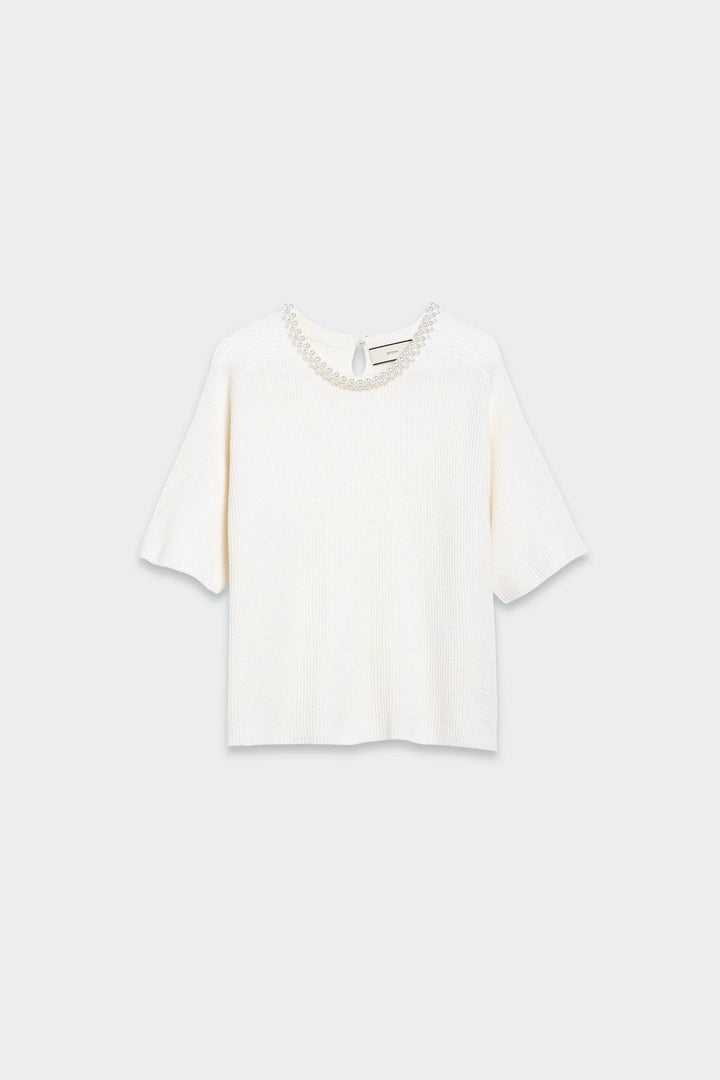 Edgy Seam Rib Knit Seater - SPOON