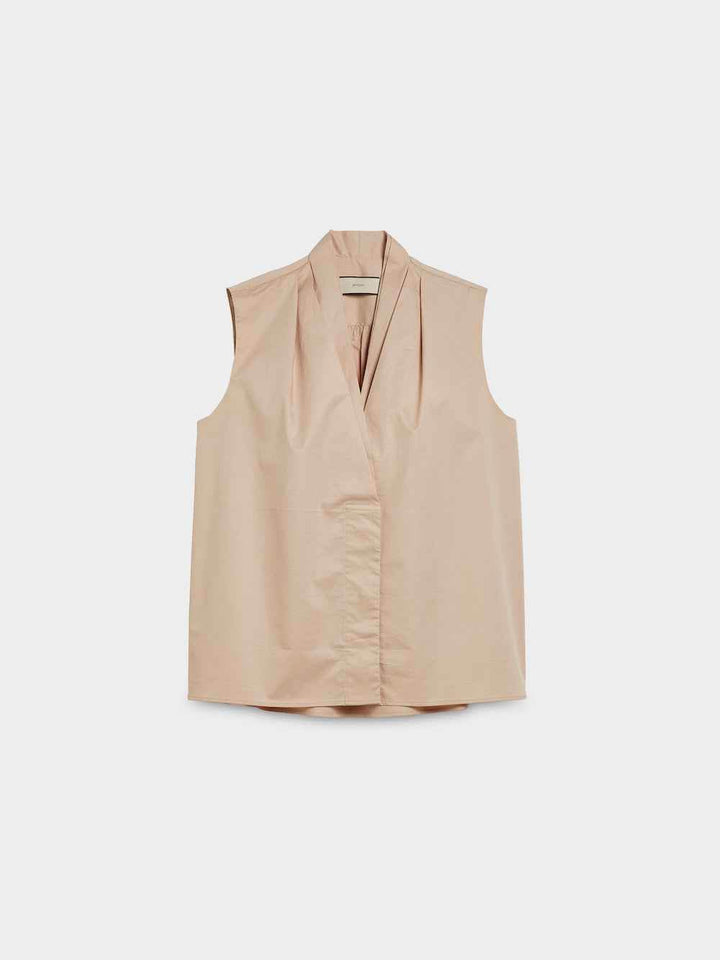 Blouse with V-Neckline and Pleats - SPOON