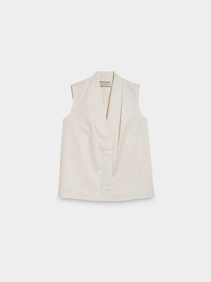 Blouse with V-Neckline and Pleats - SPOON