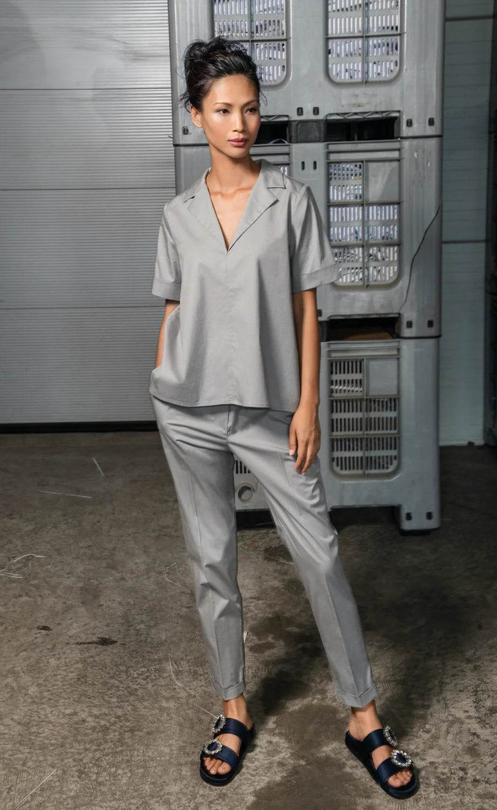 Slip On Cotton Poplin Pants - SPOON