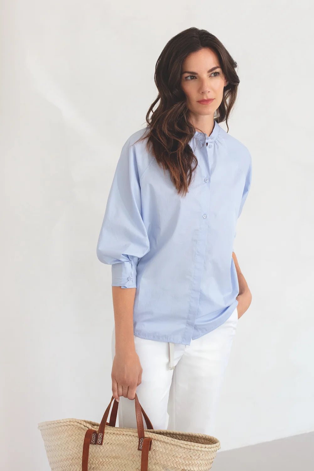 Half Visible Placket Shirt