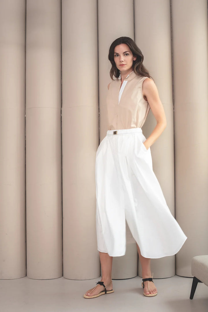 Elastic Pleated Skirt