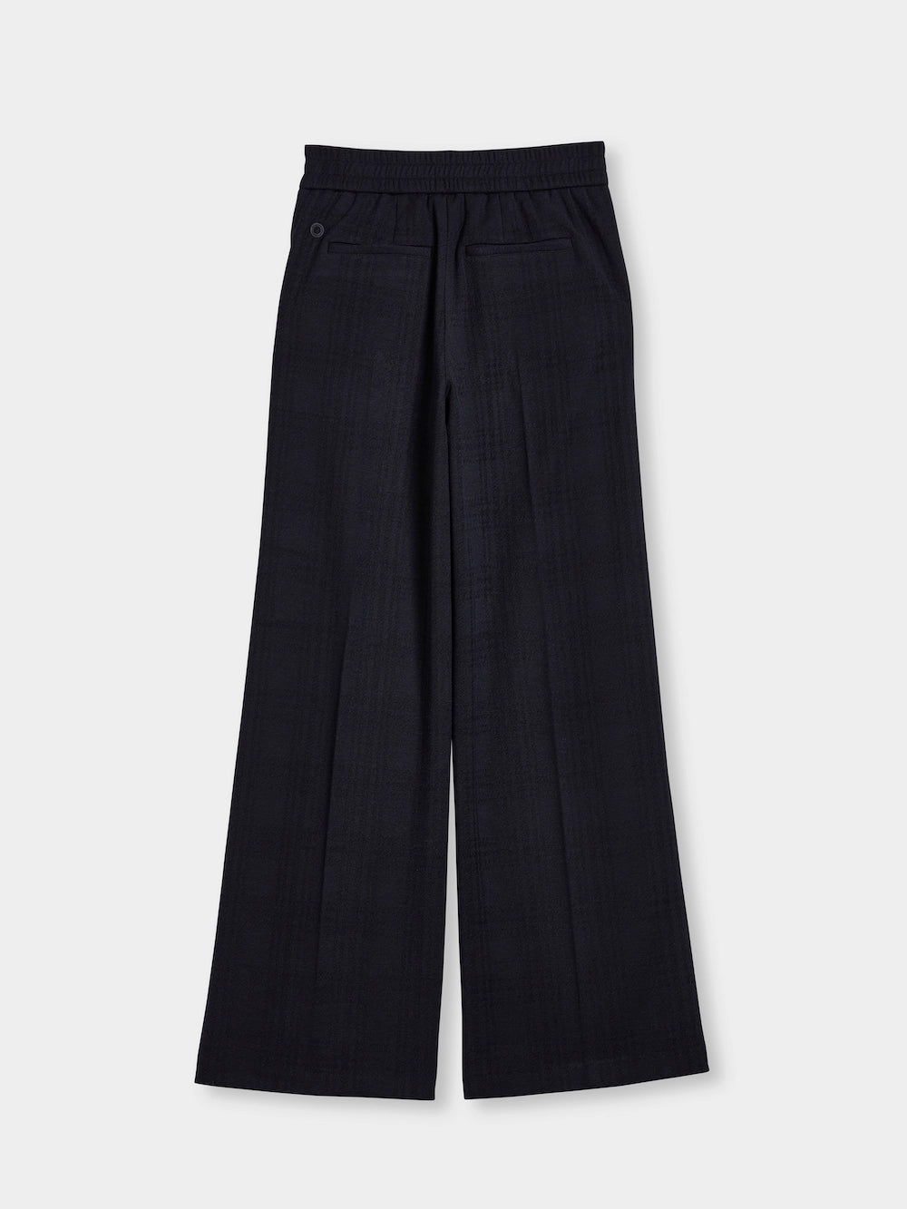 Long Wide Leg Jersey Check Pants