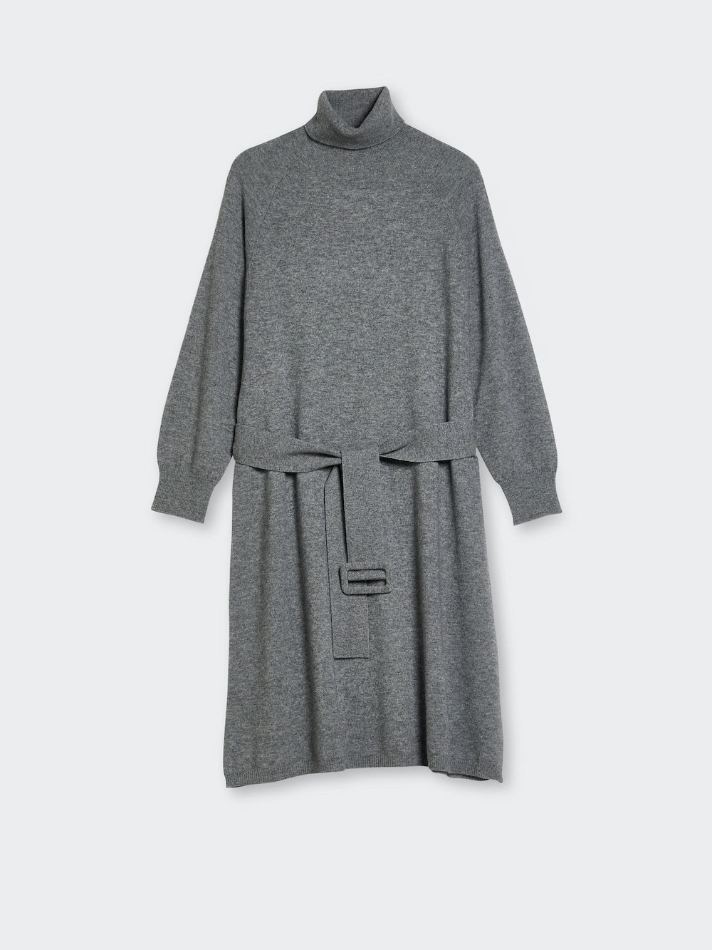 Bold Belt Wool- Cashmere Dress