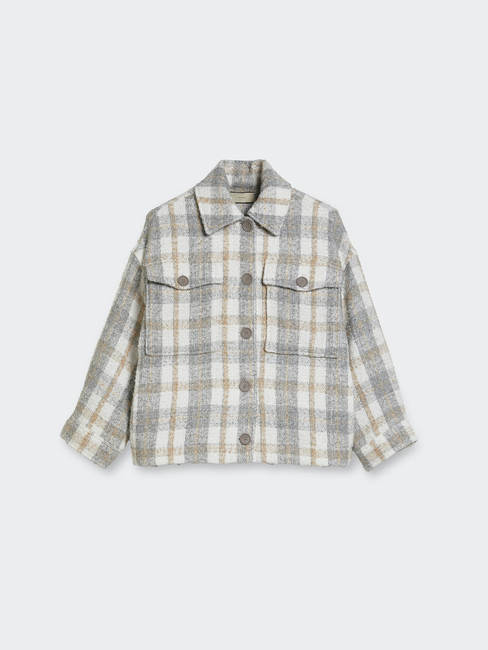 Oversized Bouclè Check Jacket