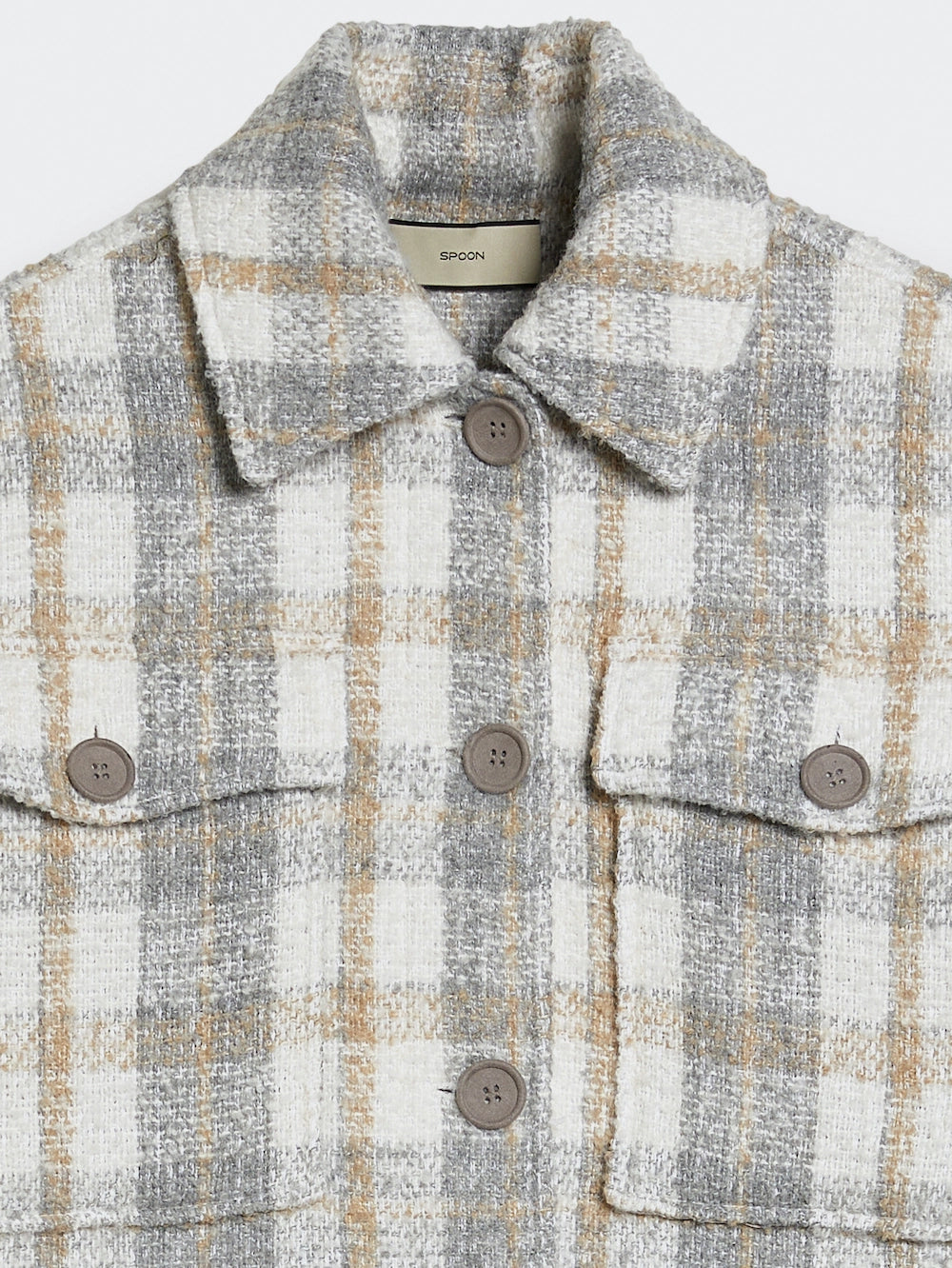 Oversized Bouclè Check Jacket