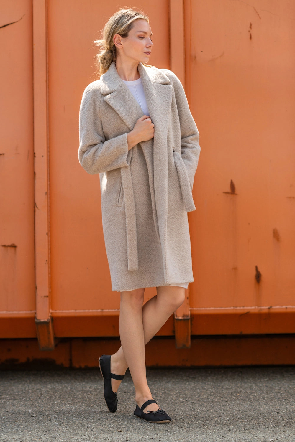 Long Alpaca Blend Coat