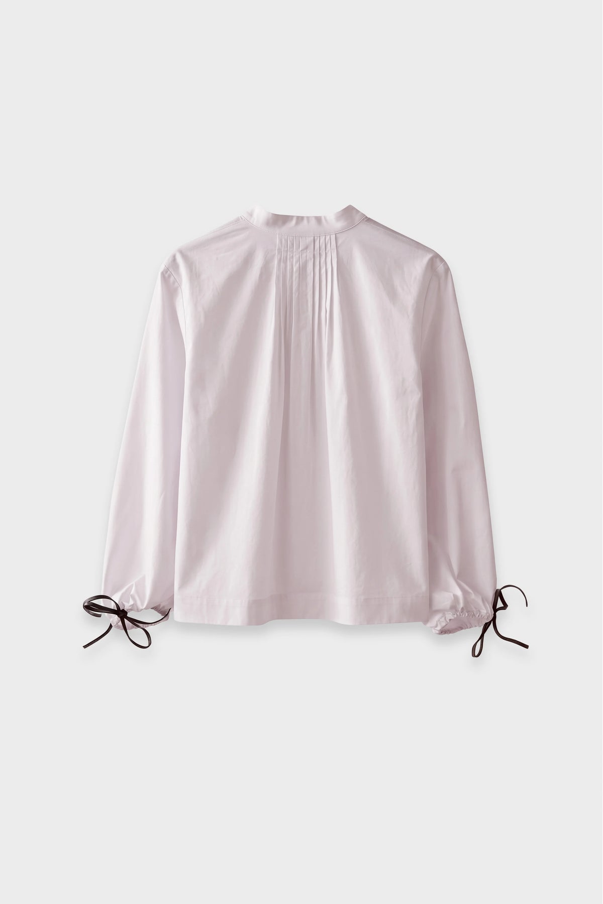 Blouse with Tie Cuff Sleeves back pink