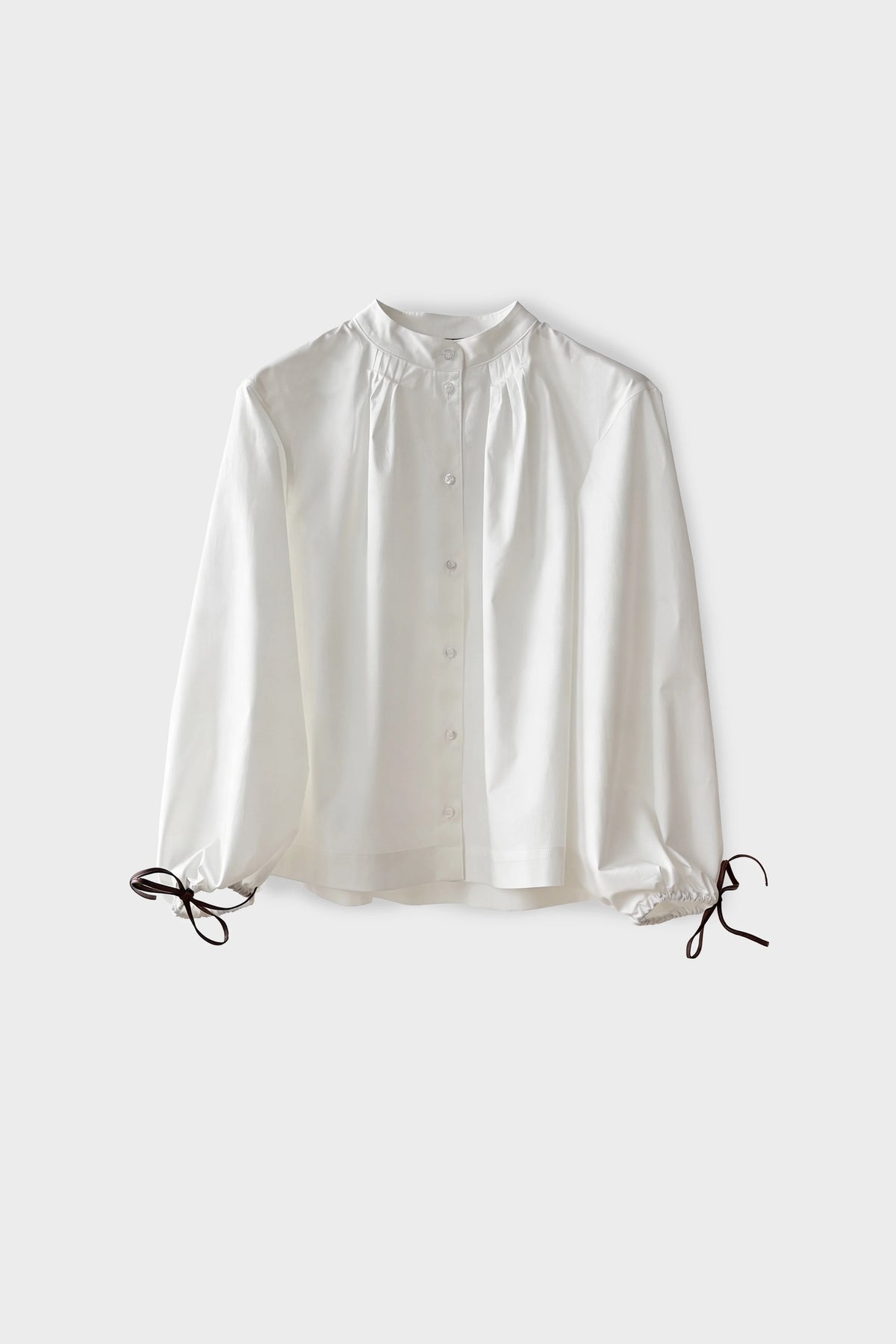 Blouse with Tie Cuff Sleeves front 