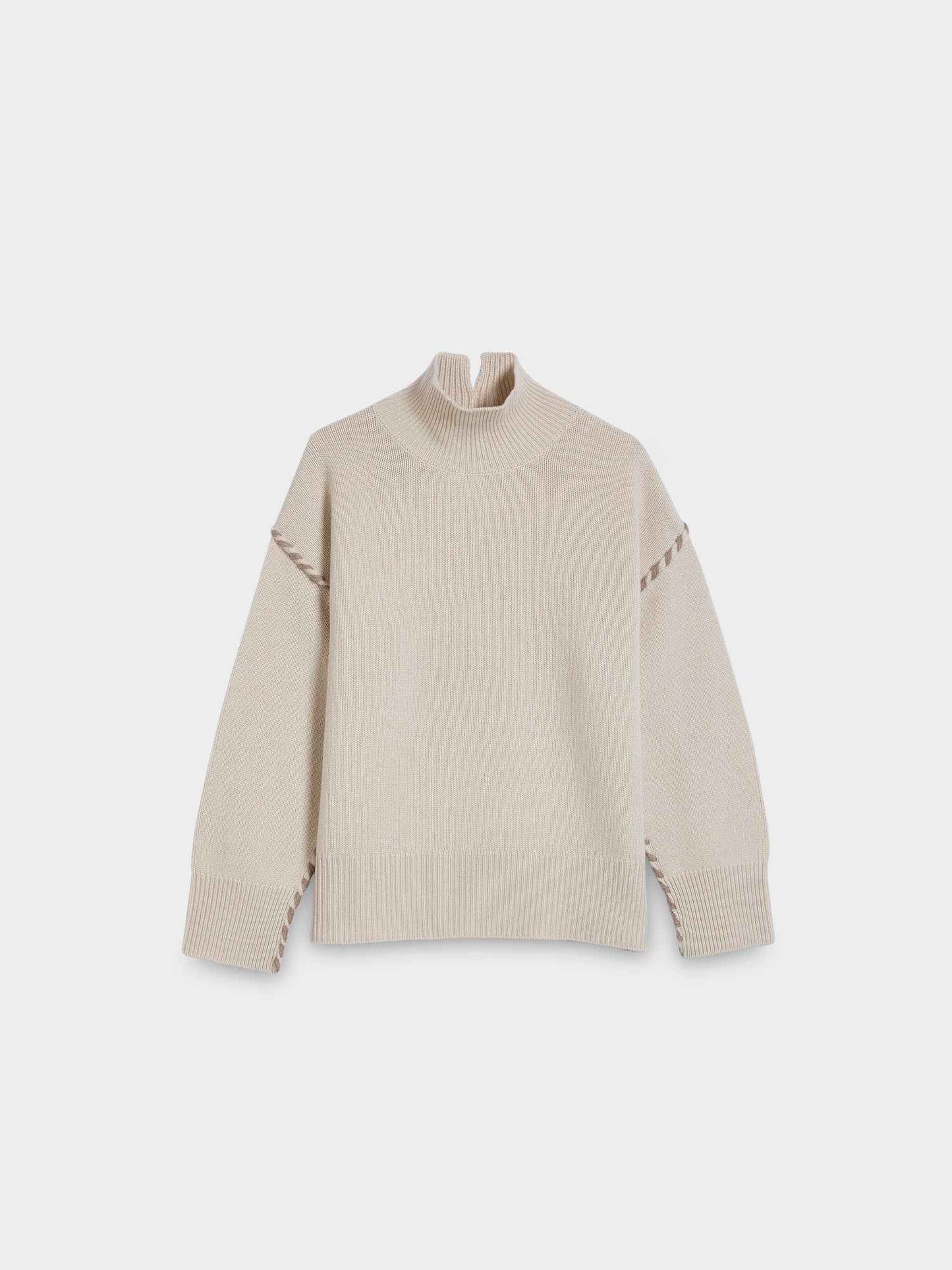 Bold Embroidery Seam Knit