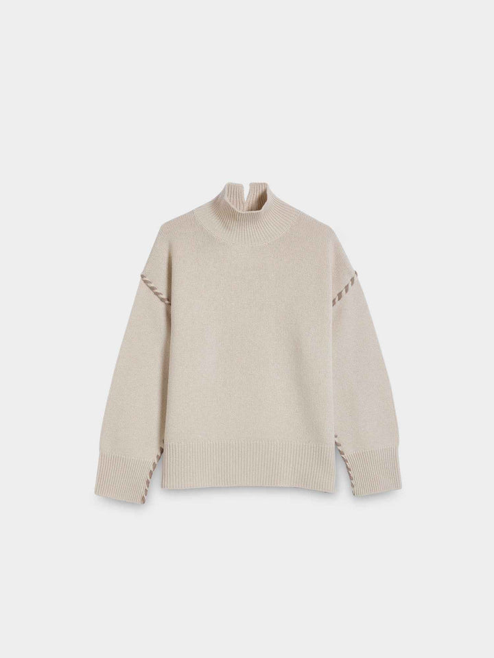 Bold Embroidery Seam Knit