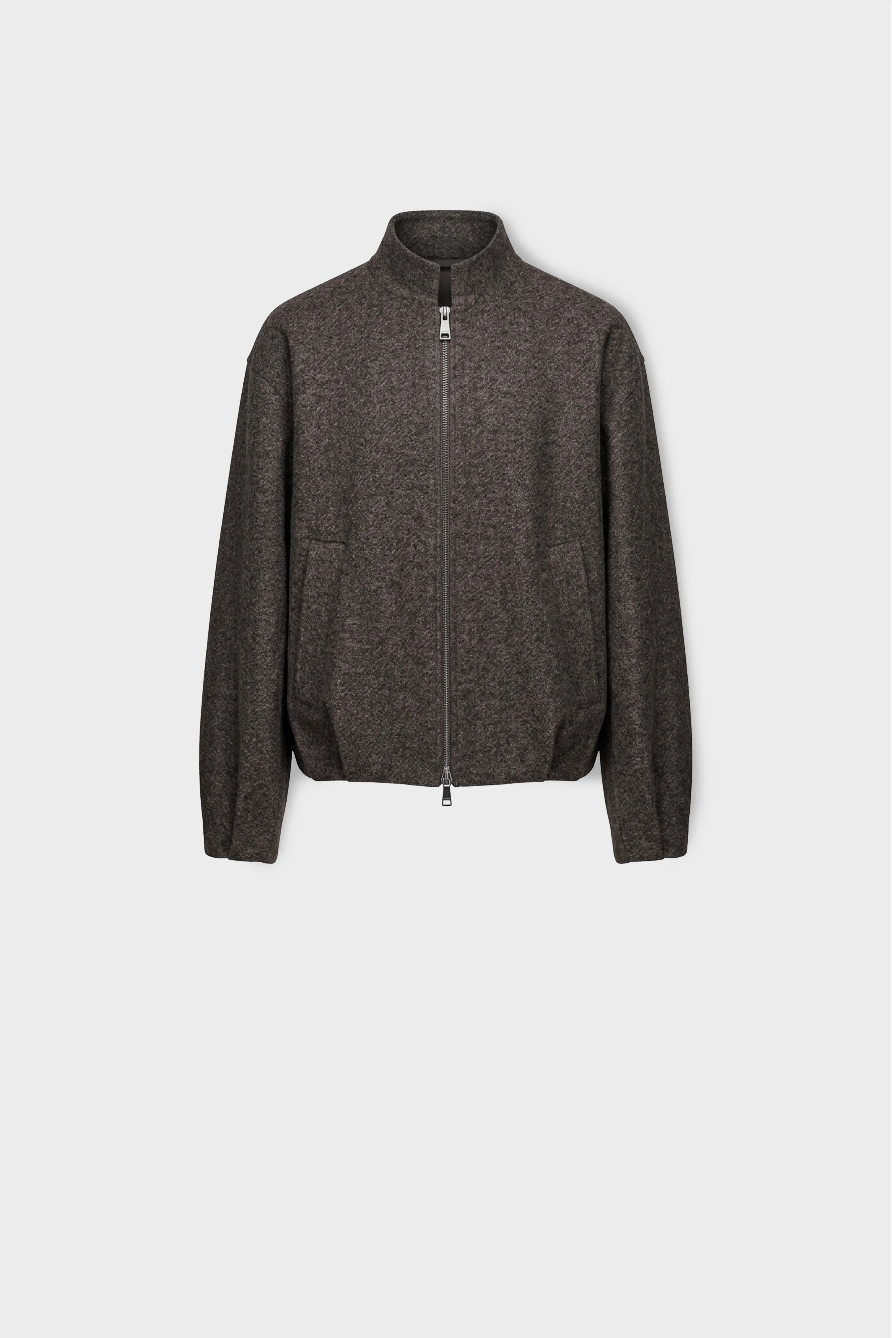 Bomber with Pleated Hem front 