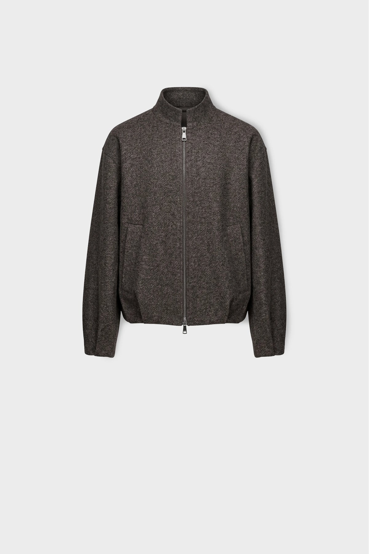 Bomber with Pleated Hem front 