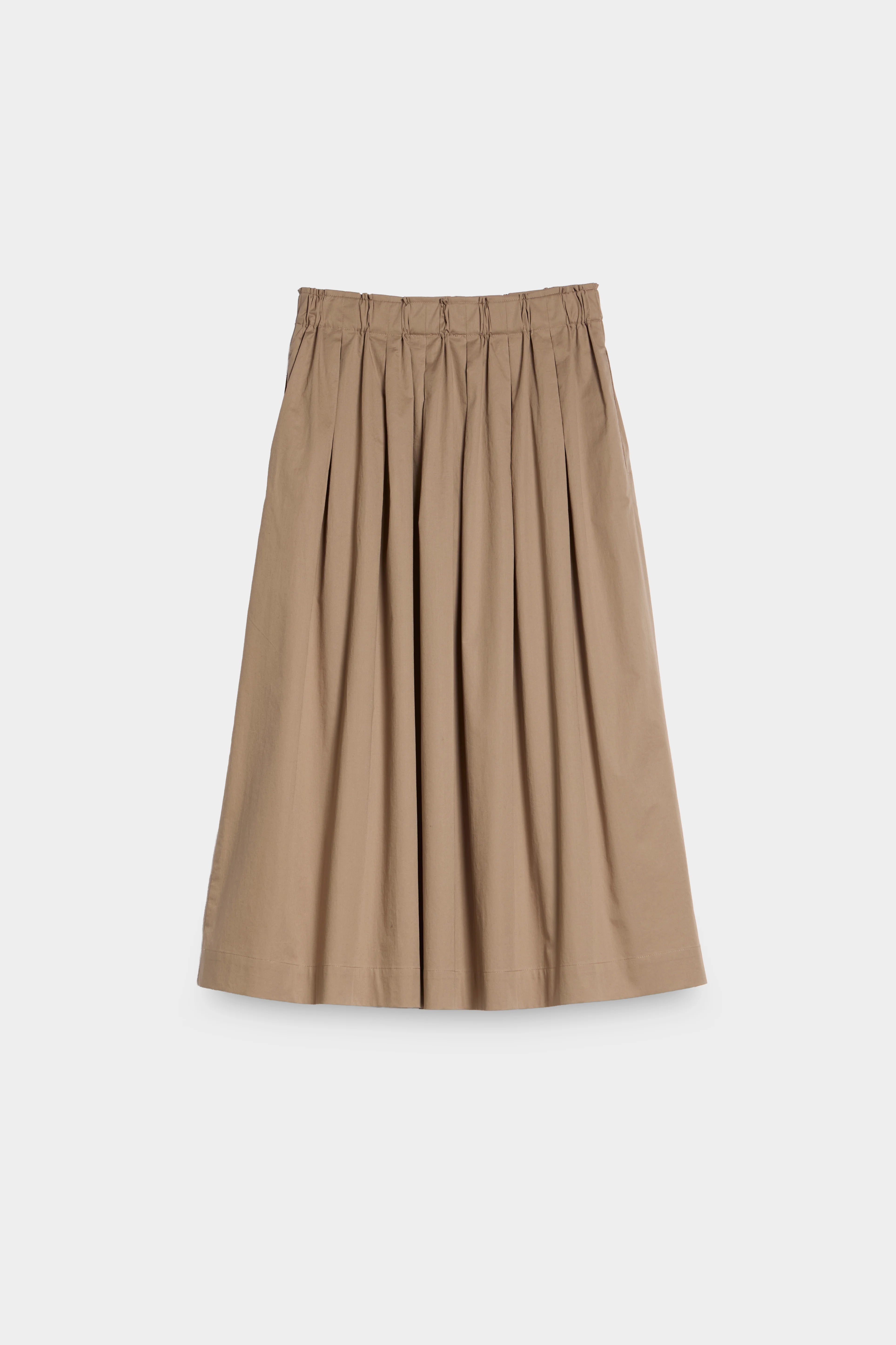Box Pleat Skirt back brown