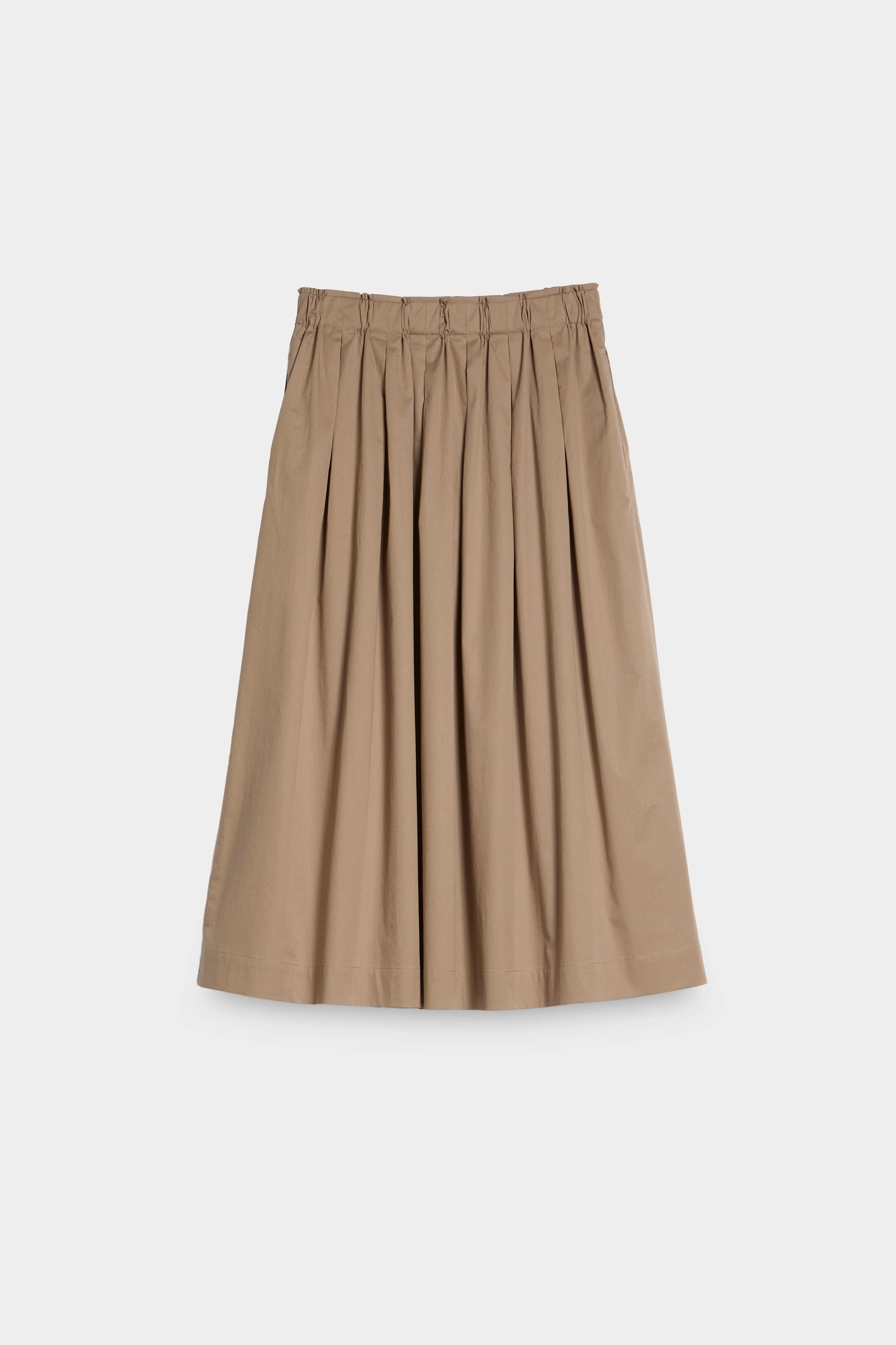 Box Pleat Skirt back brown