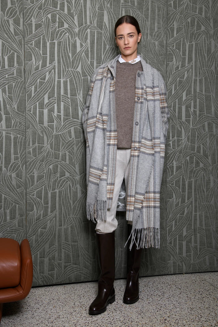 Coat with scarf