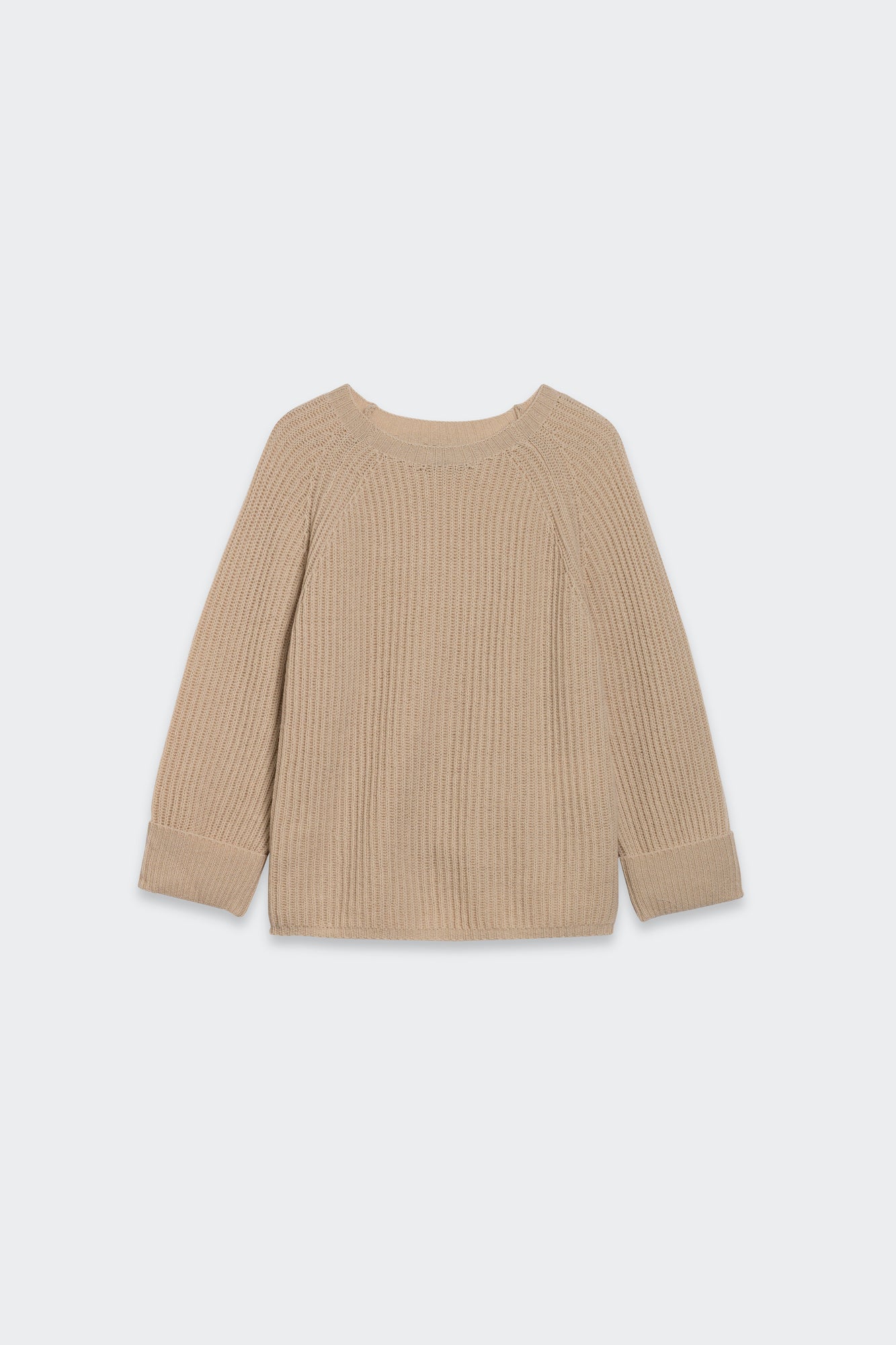 Cropped Raglan Knit Sweater