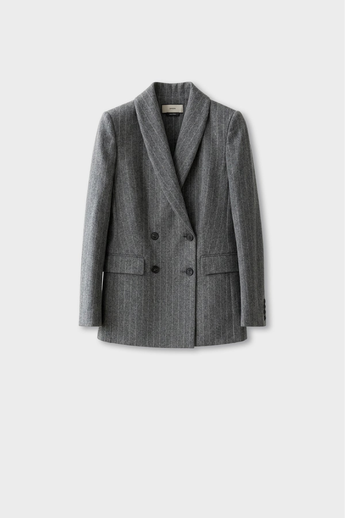Double Breasted Blazer front gray