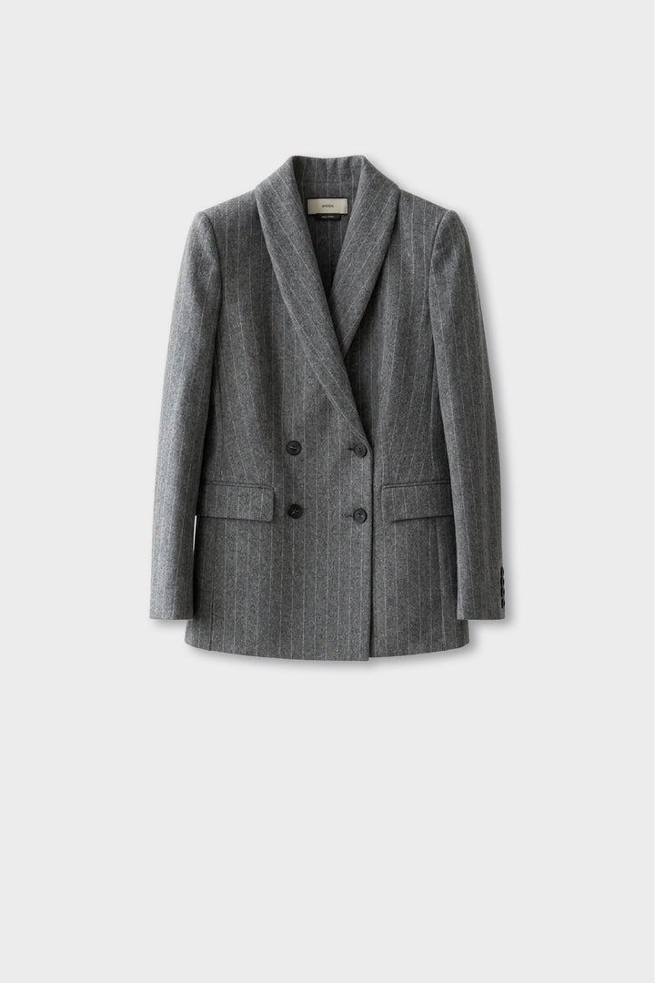 Double Breasted Blazer front gray