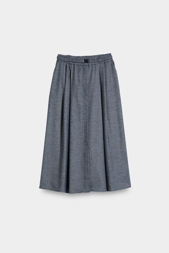 Elastic Pleated Skirt