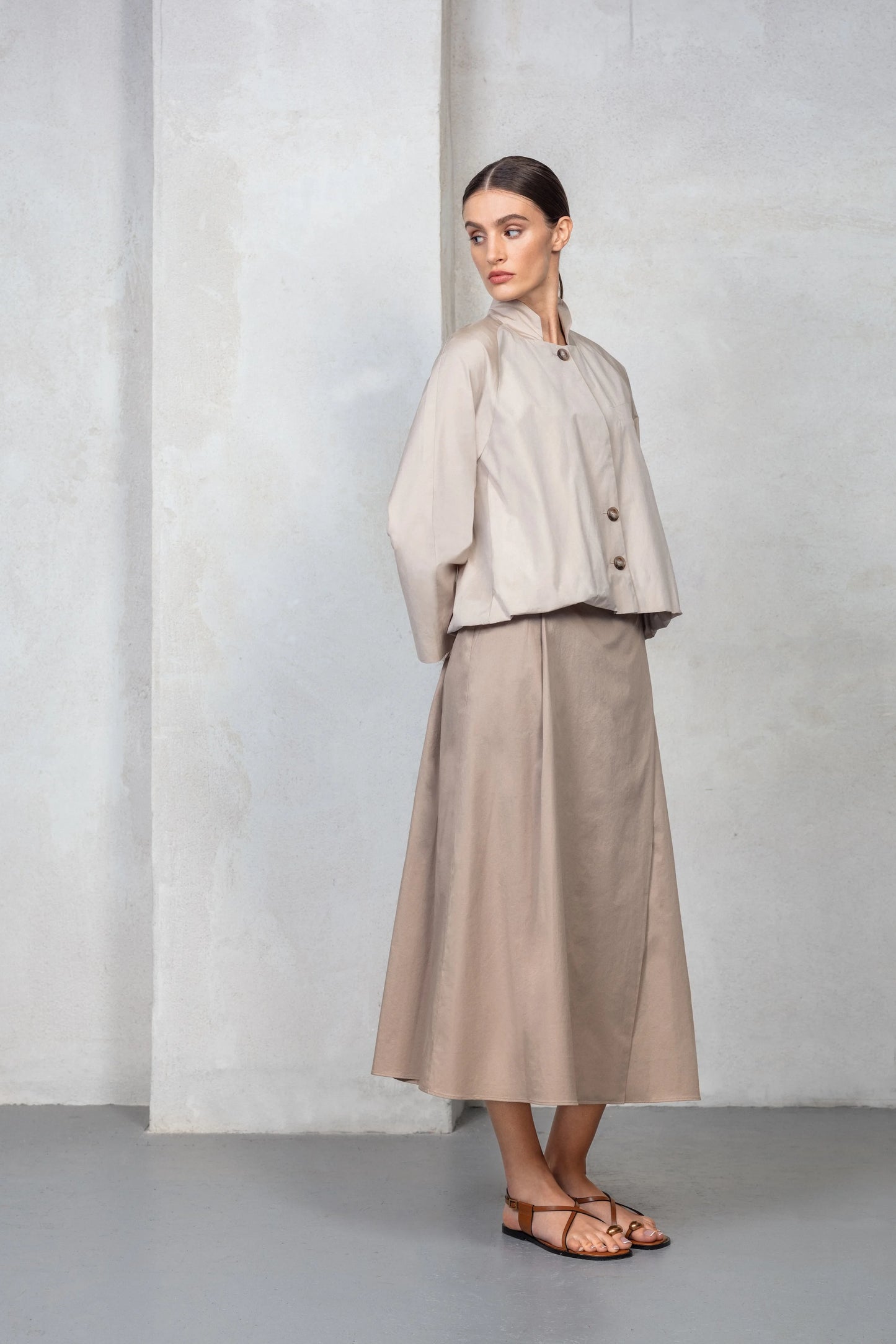 Elastic Pleated Skirt model 