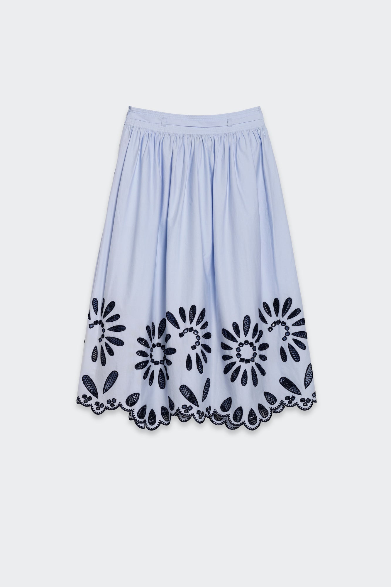 Embroidered Pleated Skirt back