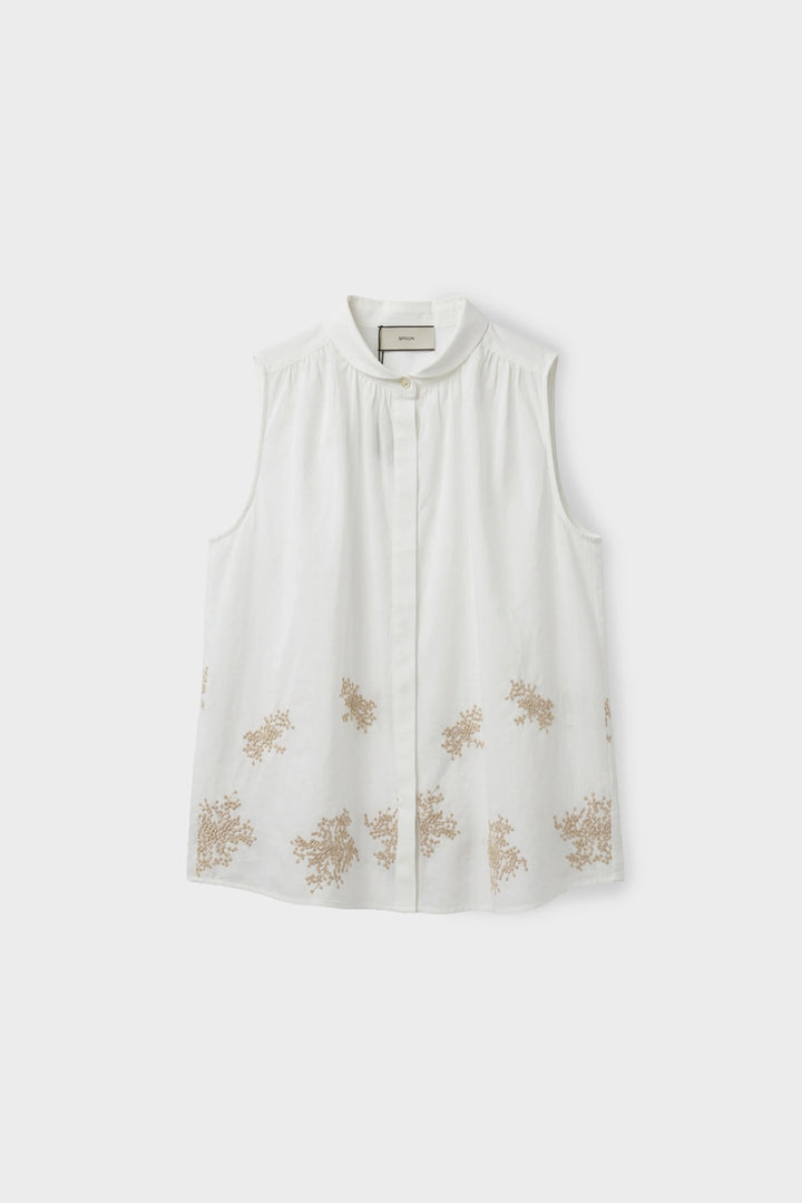 Embroidered Sleeveless Blouse