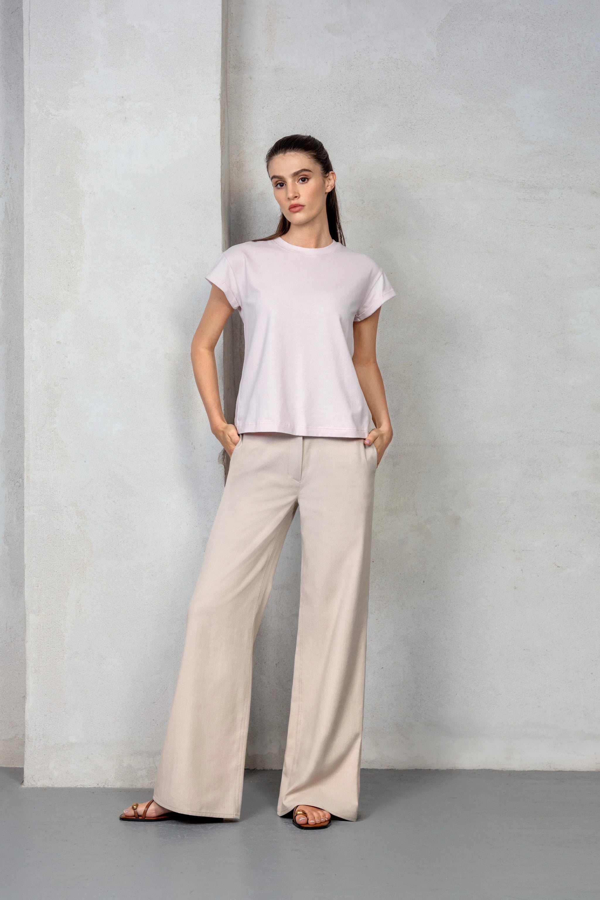 Folded Sleeves T-shirt