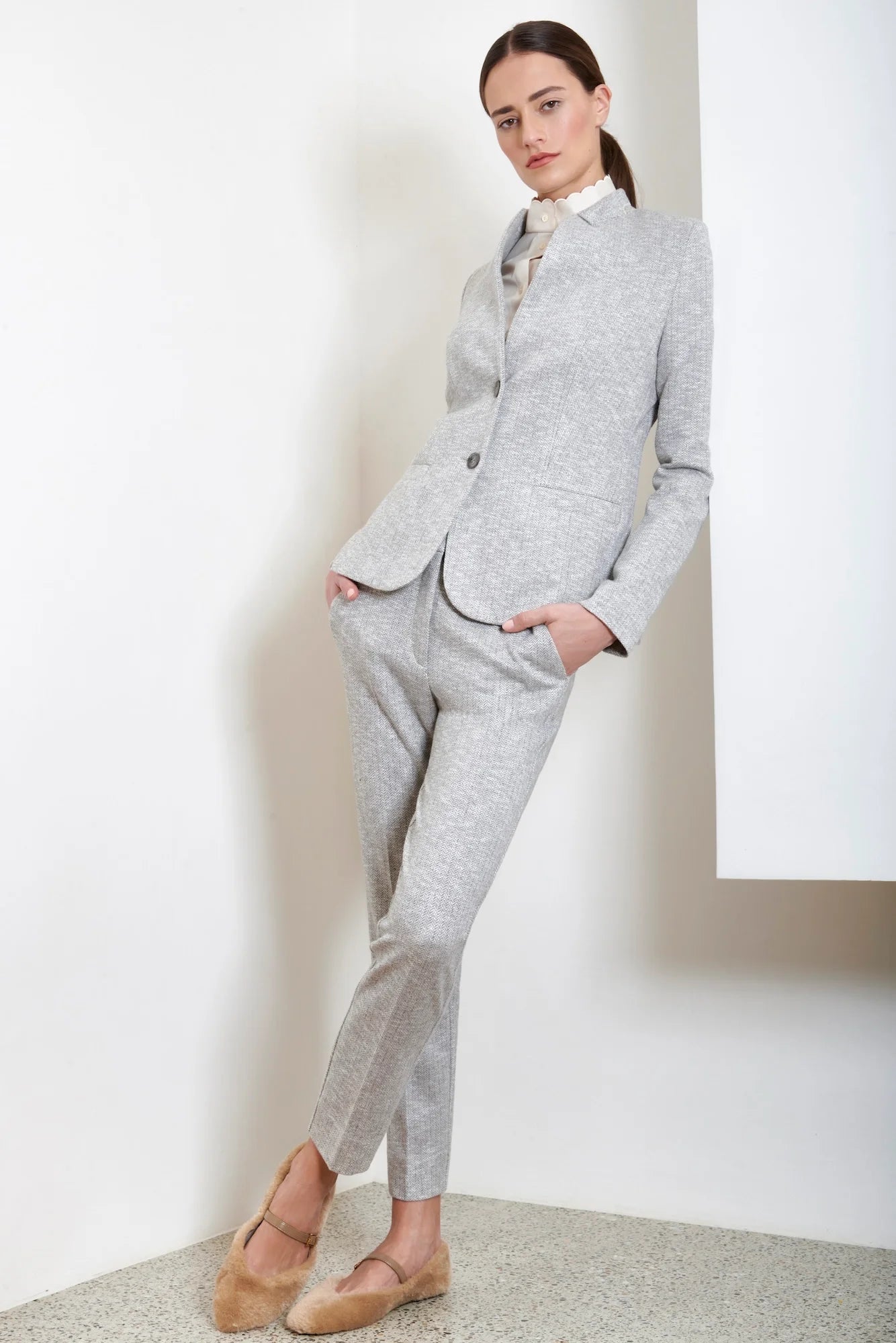 Iron Pleat Check Pants