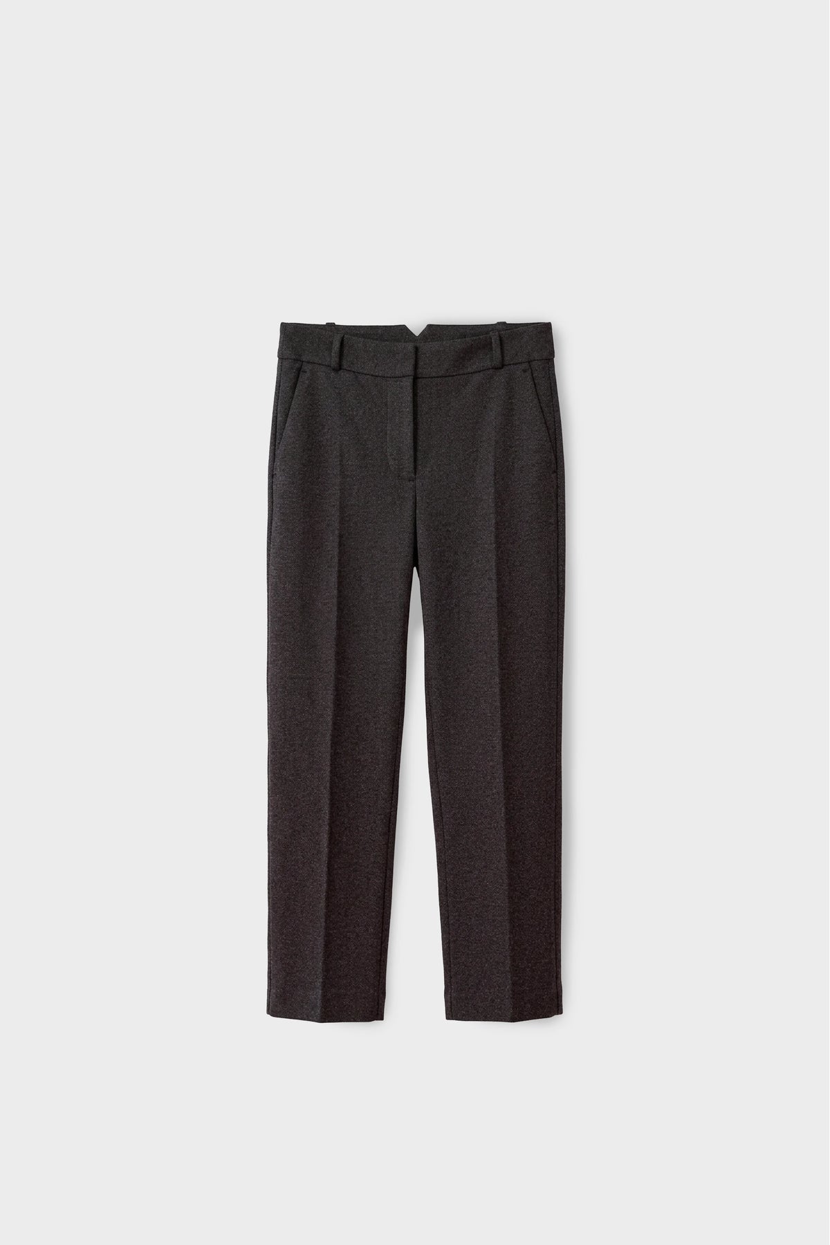 Iron Pleat Pants front dark brown 