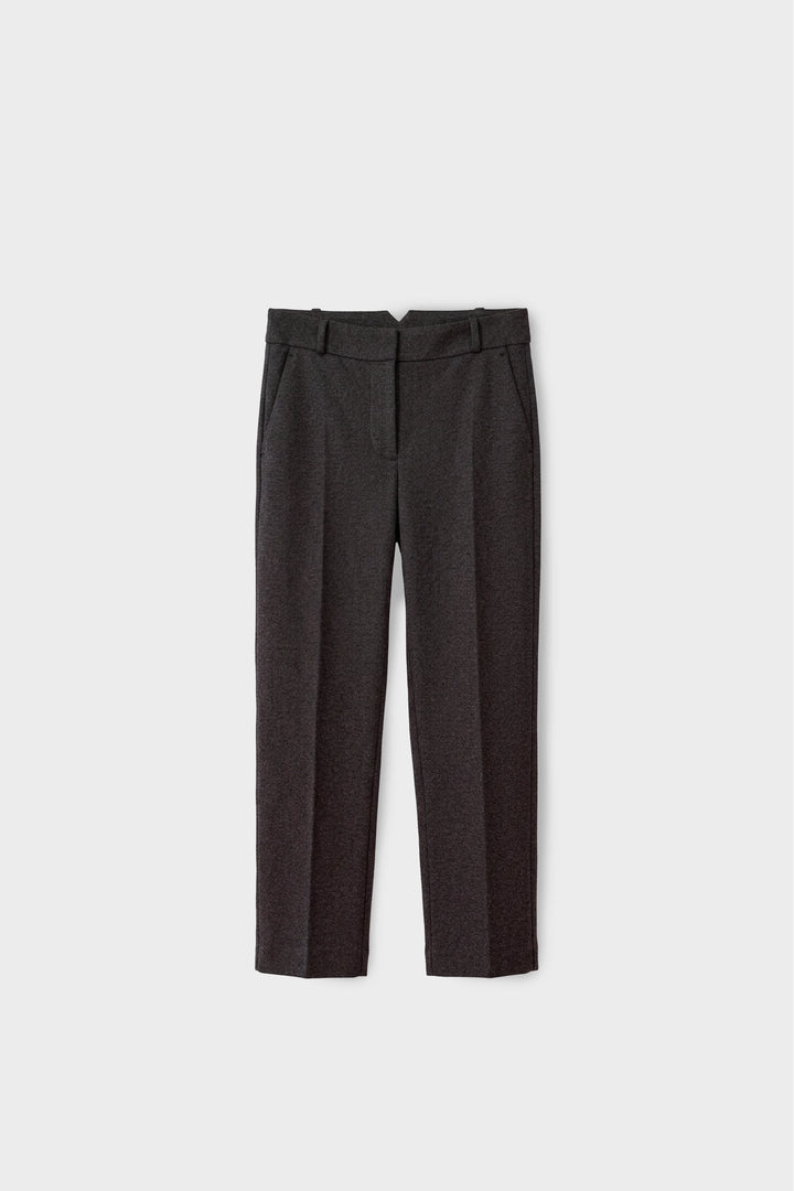 Iron Pleat Pants front dark brown 