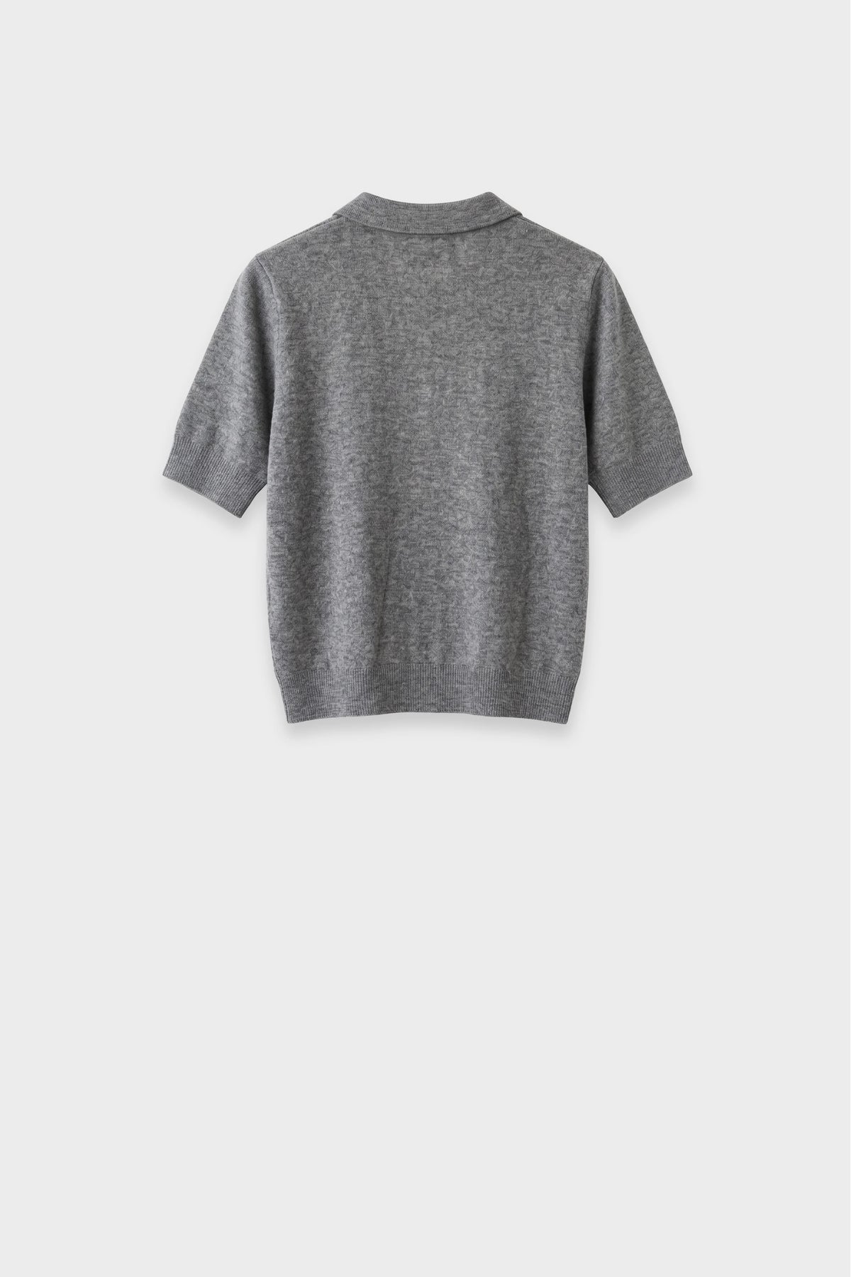 Knitted Glitter Contrasted Polo Sweater