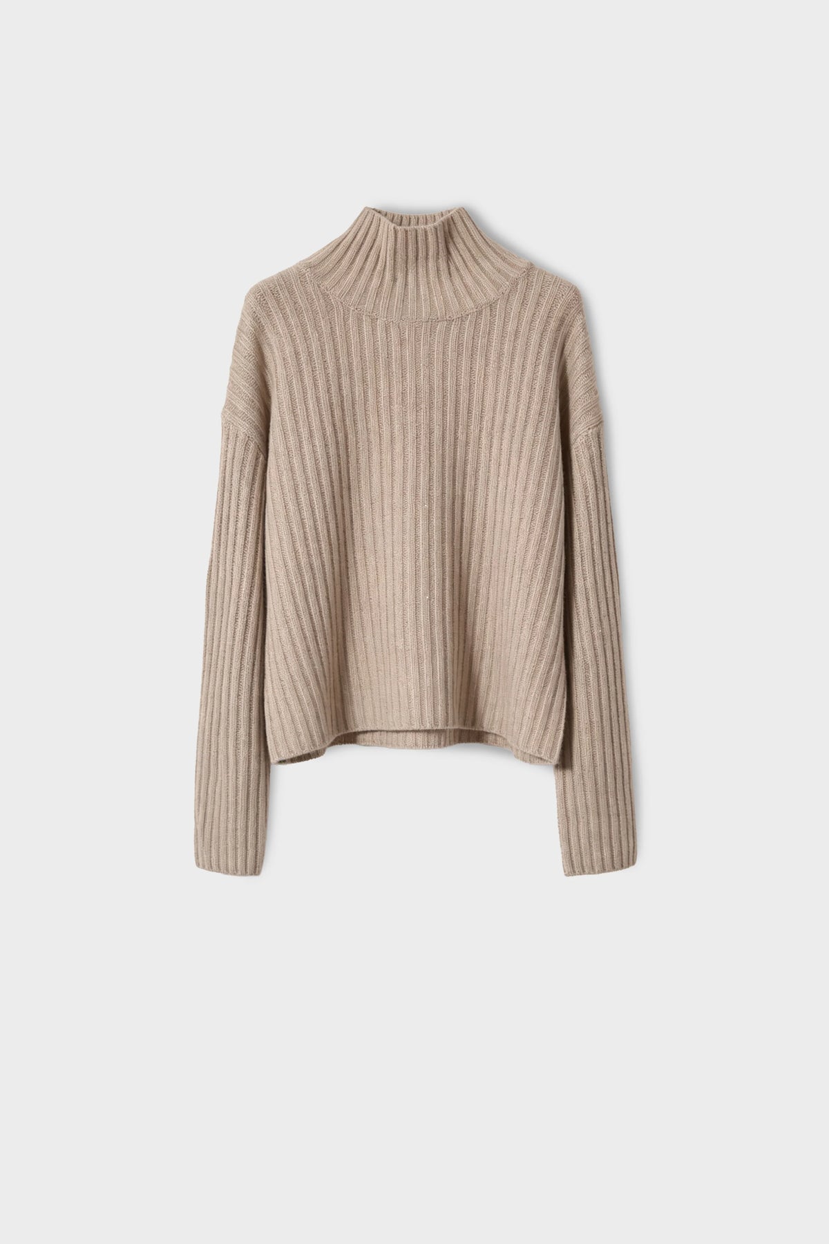 Knitted Glitter High Neck Sweater front 
