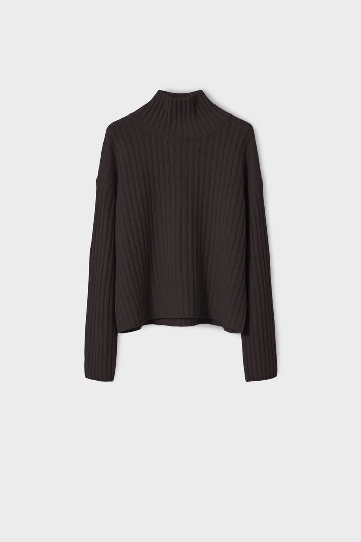Knitted Glitter High Neck Sweater