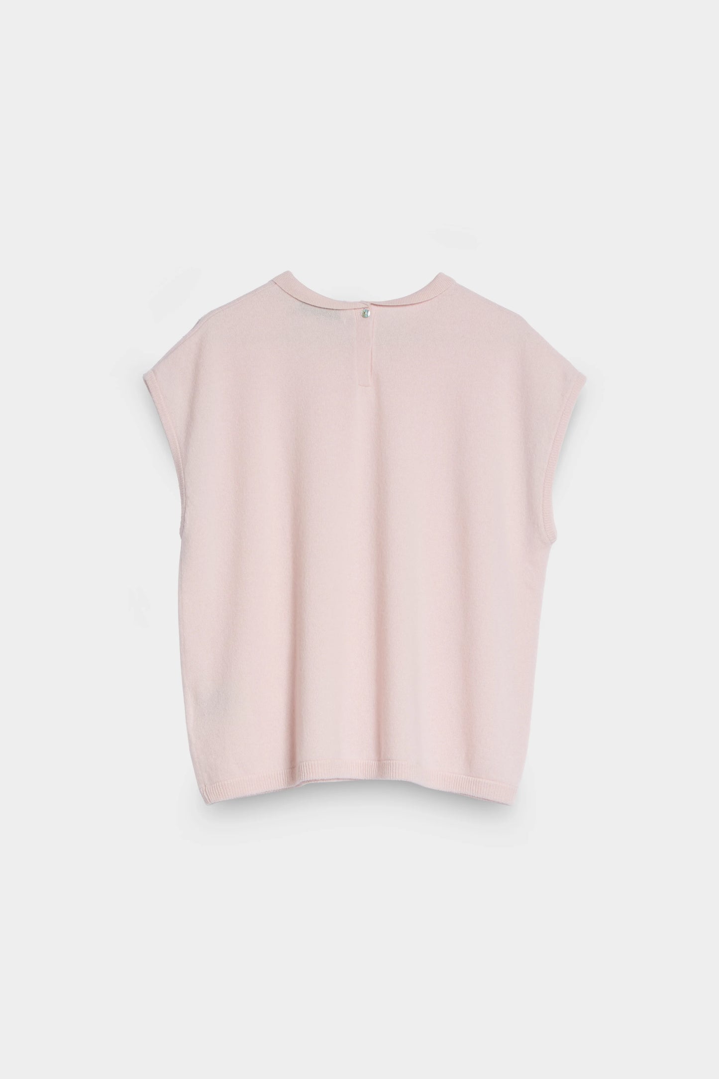 Knitted Sleeveles Collar Top back 