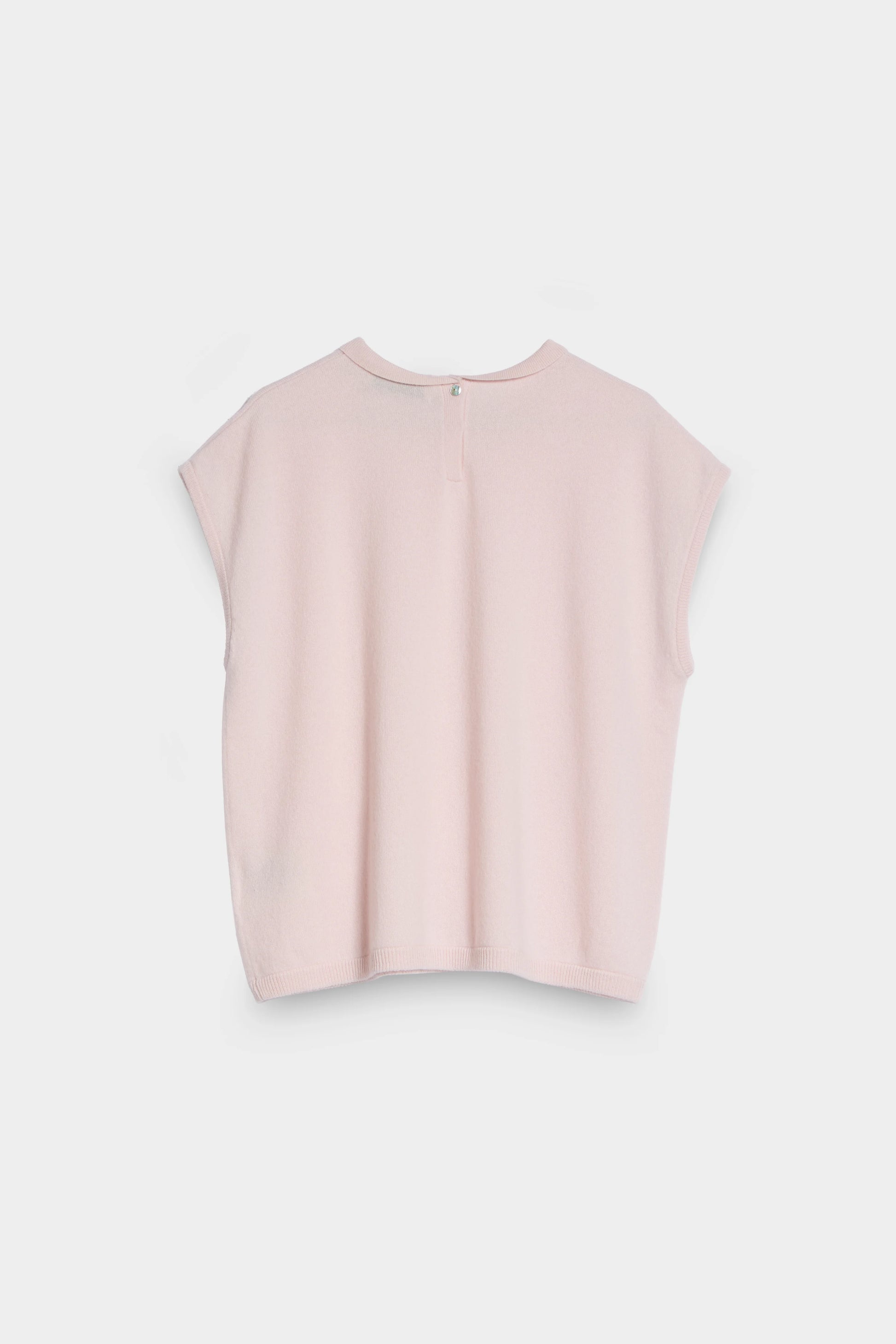 Knitted Sleeveles Collar Top back 