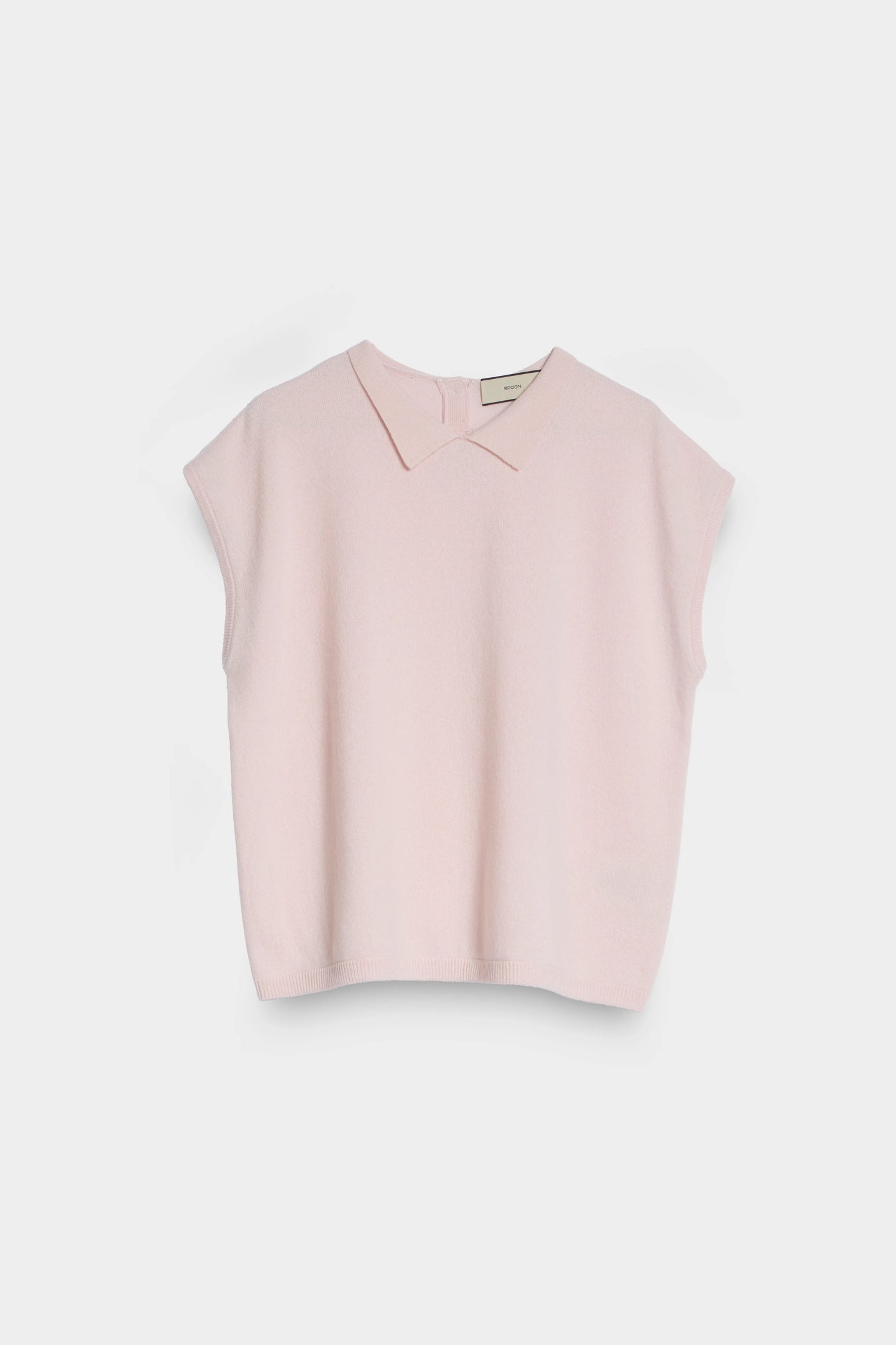 Knitted Sleeveles Collar Top front