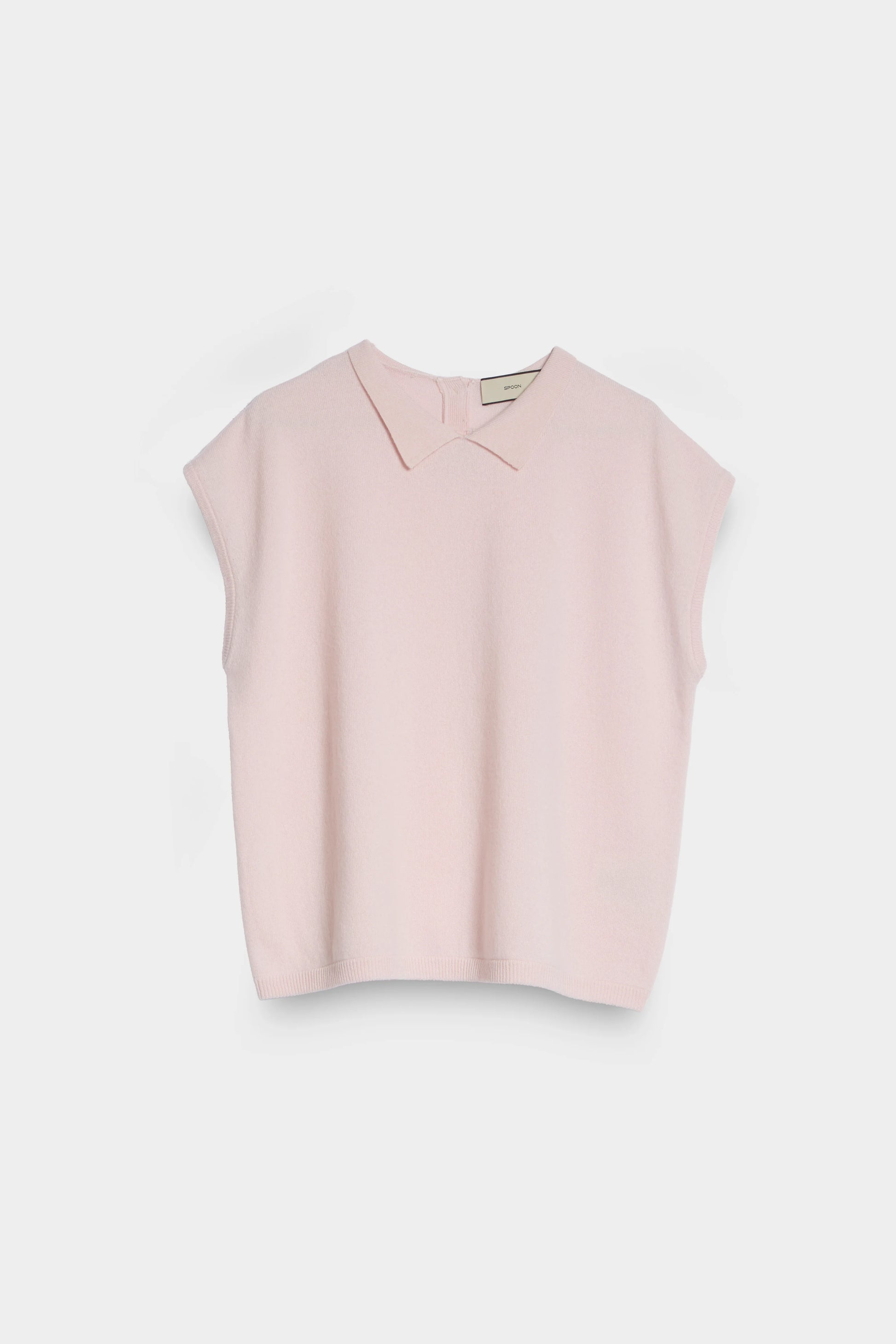 Knitted Sleeveles Collar Top front