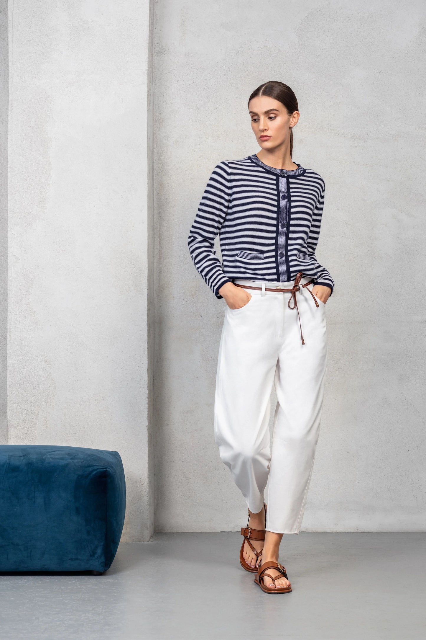 Knitted Striped Cardigan