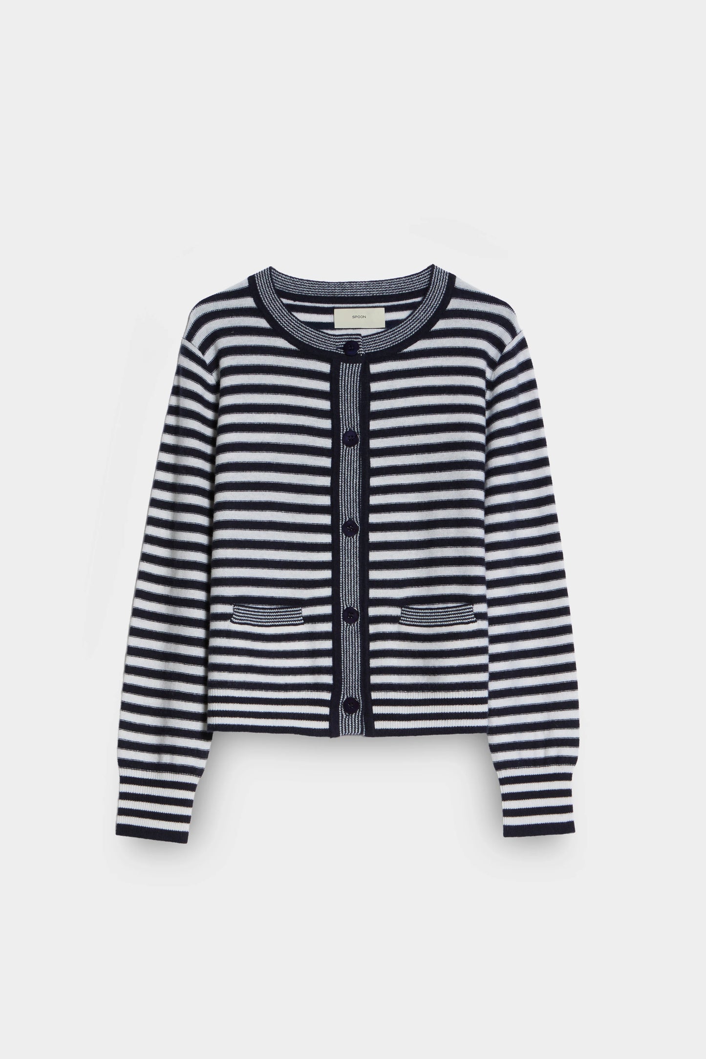 Knitted Striped Cardigan front
